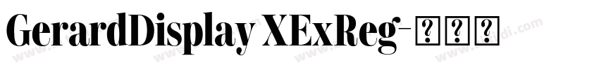 GerardDisplay XExReg字体转换